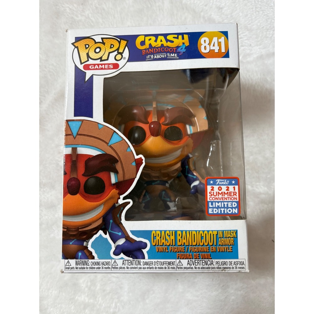Funko Pop Crash Bandicoot in Mask Armor 841 2021 Summer Convention Limited